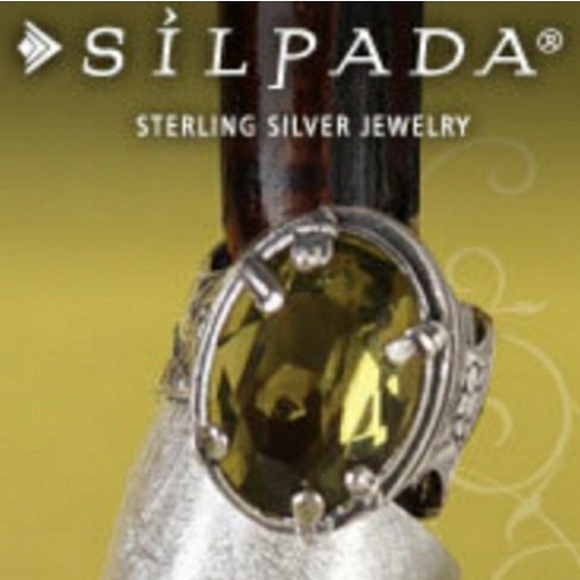 🎉🎉🎉Pristine Silpada Retired Olivine Swarovski Crystal Ring Size 5 - Picture 10 of 11